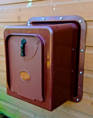 Chickbox verpekasse, utendørs